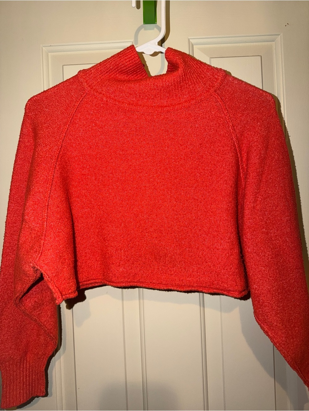 Urban Outfitters Red Cropped Turtleneck Sweater